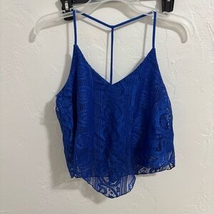 Bogo free Charlotte Russe Vibrant Blue Lace Camisole